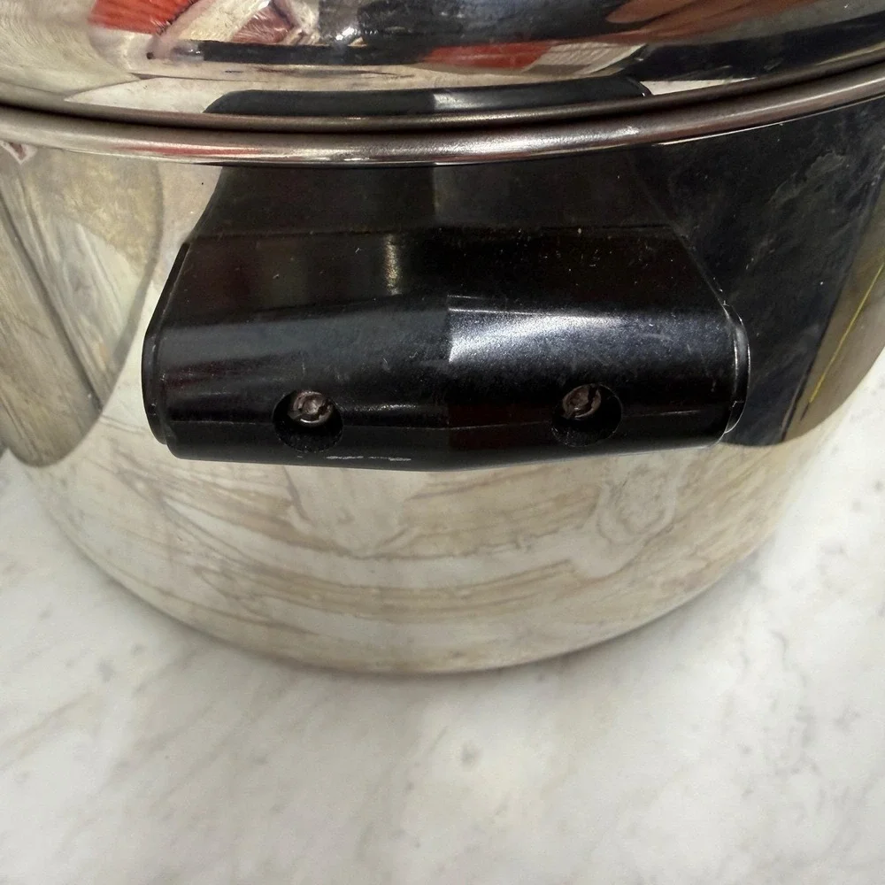 Farberware 8 Qt Stockpot Aluminum Clad Stainless Steel with Lid Steamer Insert